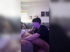 Twink Gives Deepthroat BJ To His Friend and Gets His Face Fucked (no sound) boys porn