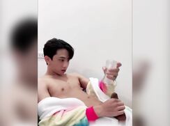 Asian boy pocket pussy twink porn Chinese wank and cum