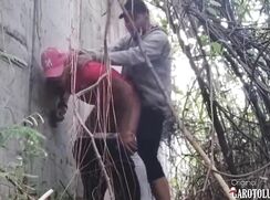 Latino sex in the woods