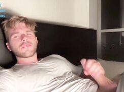 Young Handsome Blonde Guy and His Big Dick