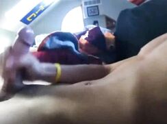 [OC][Old clips][B48] Slim teen boy wanking in bed