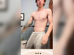Baited Bathroom Strip Porn Play