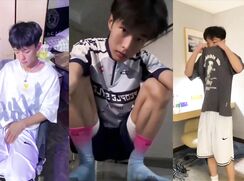 Handsome Thai athlete grabs his hot horny cock