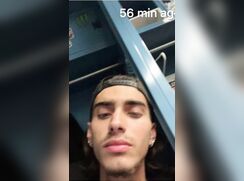 Arab teen goons and cum in public bathroom