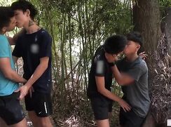 Gang sex outdoors meeting