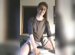 Dark Hair Coller Boy wanks and cums - AI Enhanced