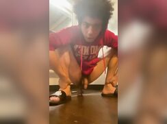 Hot teen Rides dildo