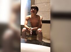 Japanese Twink Showers, Shaves, And Jerks Off!