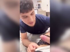 cute in love of his best friend cock