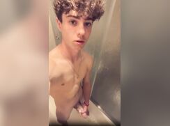 Baited shower boy with premature ejaculation opps
