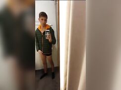 Jaden cums on mirror