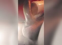 My Throbbing Cock Cum Inside Toy Viewed From Big Balls