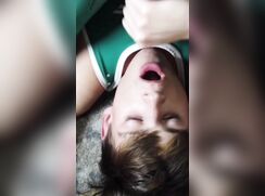 Self-sucking Twink in Green-Cums 201
