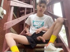 Basil Jerking Into Sneaker Boys Porn