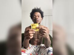 Hung BBC tries his new condom