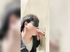 gloryhole boys porn bj in the public place