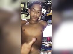Sabian: Cute black boy with thick cum load