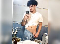 Jesus plays with his huge dick