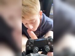 Deep throat him while he gamer boys porn oral