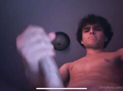 Cute OF boy strokes his cock