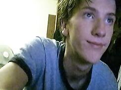 Davis cums on webcam and eats his cum