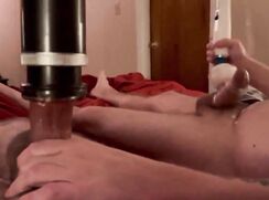 [ABX][6][252] - The guy in the back gets a full orgasm from his toy, but the...