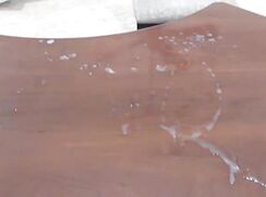 2 ASIA FRIENDS JERKS OFF - CUMS ON TABLE