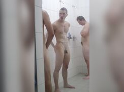 Lads At The Gym Showers