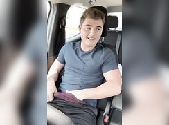 Hot Short Brown Hair Guy Car Wanker