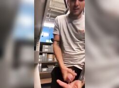 Quick wank in the storage room