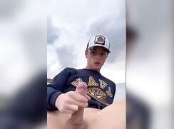 Twink on the sand PUBLIC BOYS PORN