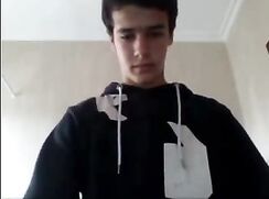 Cute web cam boy shows his butt No cum