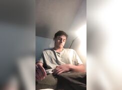 Stroking his big cock