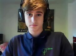 Ginger Hair Guy wanks in his dorm room - AI Enhanced