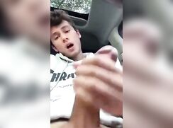 Dimitri  wanking in car