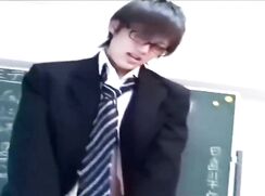 Boy with glasses gets raped in the classroom 2