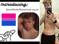 Nineteen year old British blonde bi boy Sexy Sam leaked.
