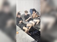 Hot kanou and friends jerk off together