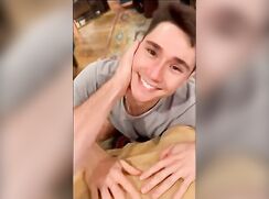 cute college teen sucking dick