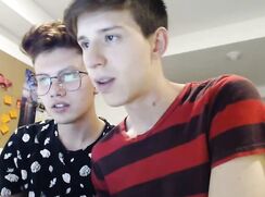 Two friends having cam fun gay porn