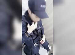 Chinese Cop Self Piss