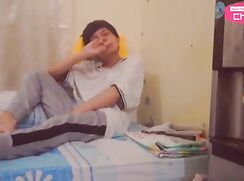 Boy Sexy Play On Bed In Joggers