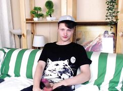 ABX Clips - Sweet guy jerking off on the couch