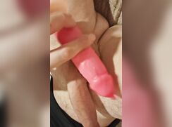 Friends dildo play