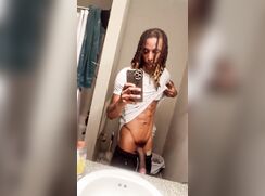 THRENCHDAKID SHOWING OFF HIS FAT UNCUT DICK (NO CUM)
