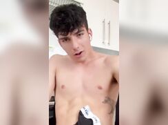 ABX Clips - 19yo lad luvs creaming the kitchen