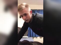 ABX Clips - British cutie unloads all over his bed sheets