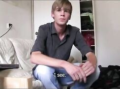 Blonde boy needs the money