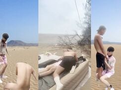 I train my Horny skinny soccer toy Boy in the desert