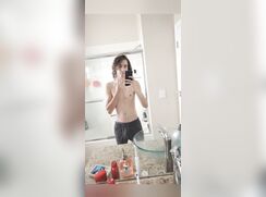 Hot dude shows off cock